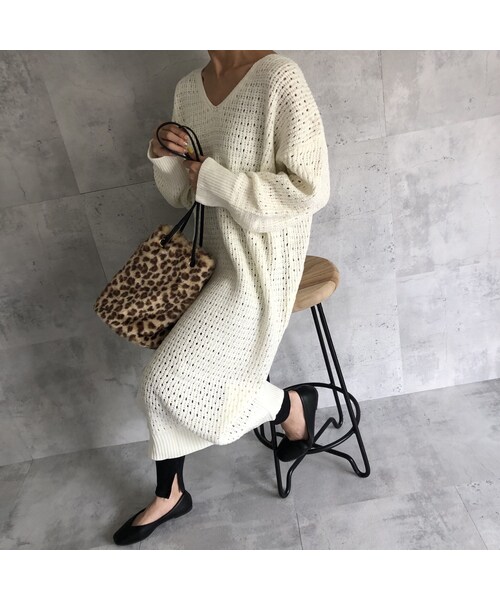 copine（コピン）の「ざっくりルーズニットワンピース(4color)（ワンピース・レディース・その他）」の7枚目の写真