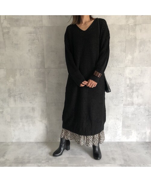 copine（コピン）の「ざっくりルーズニットワンピース(4color)（ワンピース・レディース・その他）」の5枚目の写真