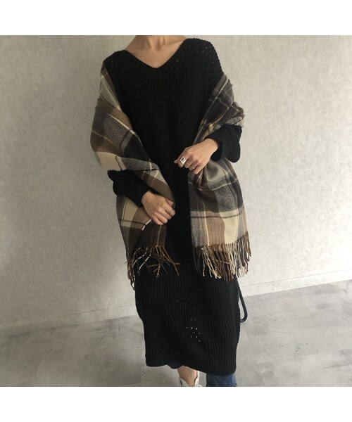 copine（コピン）の「ざっくりルーズニットワンピース(4color)（ワンピース・レディース・その他）」の2枚目の写真