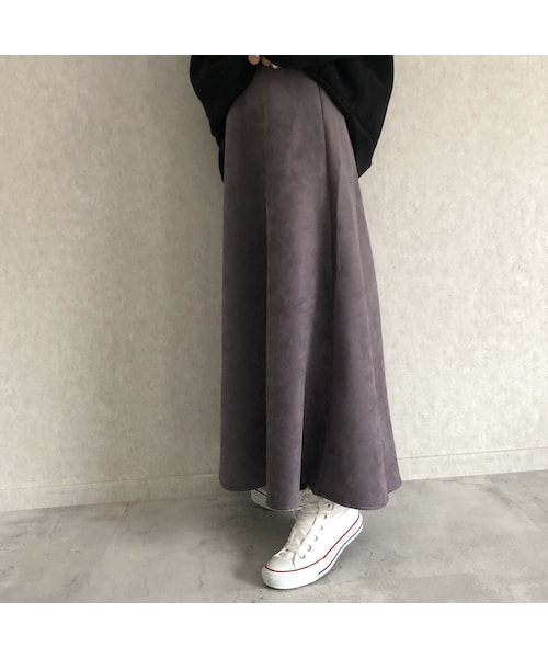 copine(コピン)の「大人なマット質感!スエードロングスカート(3color)【クリックポスト対象商品】(スカート・レディース・その他)」の6枚目の写真