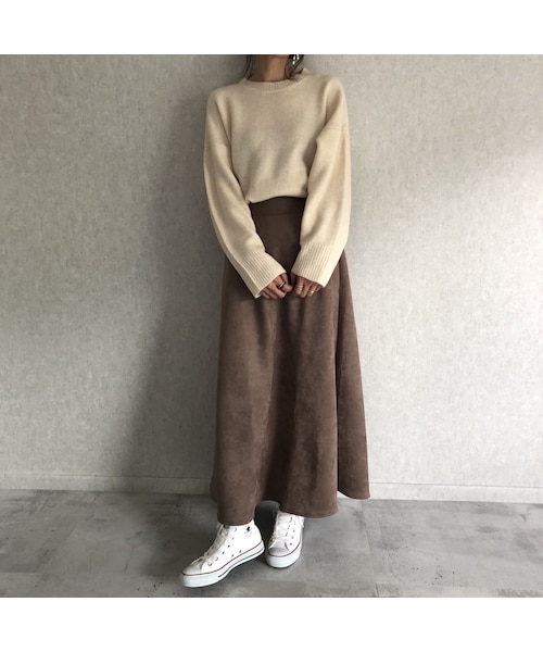 copine(コピン)の「大人なマット質感!スエードロングスカート(3color)【クリックポスト対象商品】(スカート・レディース・その他)」の8枚目の写真