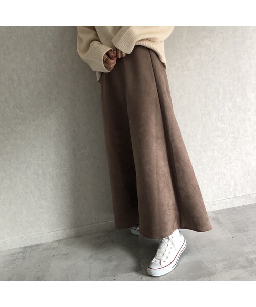 copine(コピン)の「大人なマット質感!スエードロングスカート(3color)【クリックポスト対象商品】(スカート・レディース・その他)」の7枚目の写真