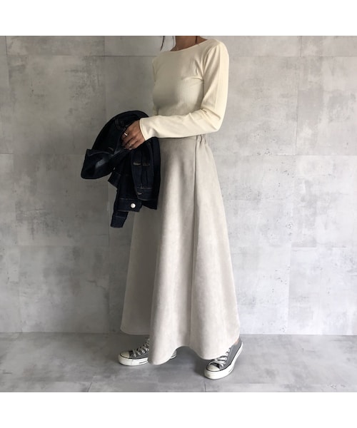 copine(コピン)の「大人なマット質感!スエードロングスカート(3color)【クリックポスト対象商品】(スカート・レディース・その他)」の13枚目の写真