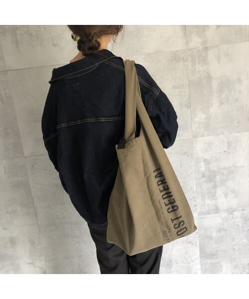 copine（コピン）の「POST GENERALロゴショッパーバッグ(大)（2color)【クリックポスト対象商品】（エコバッグ/サブバッグ・レディース・その他）」の8枚目の写真