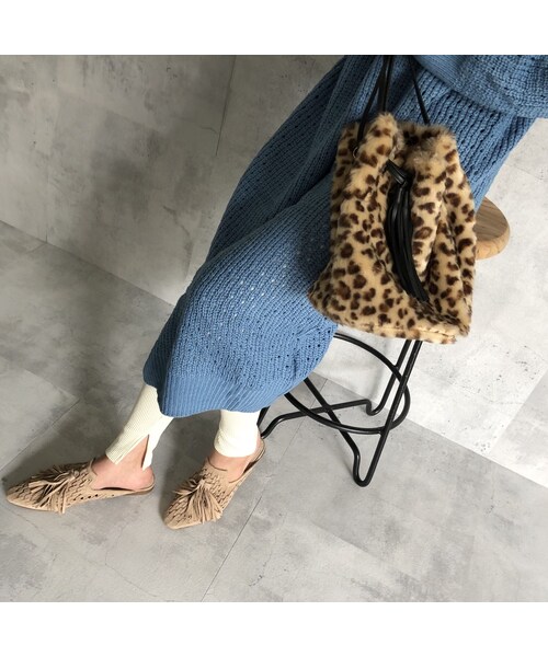 copine（コピン）の「11月16日再入荷！秋冬定番レオパード柄！巾着ファー2WAYバッグ【クリックポスト対象商品】（ショルダーバッグ・レディース・その他）」の6枚目の写真