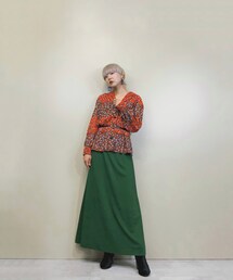 USED | Charles gntieres orange rétro shirt-1389-9(シャツ/ブラウス)