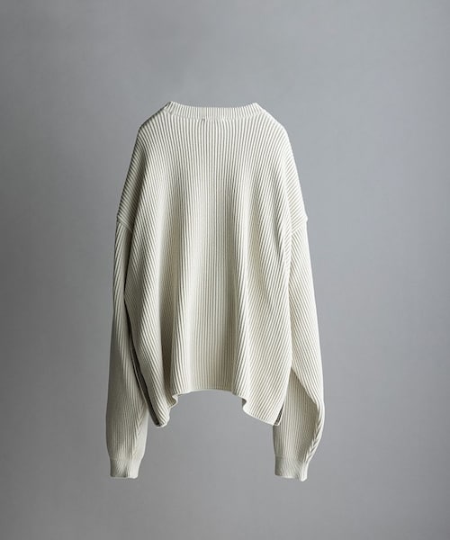 LIDNM(リドム)の「OVERSIZED 7G AZE KNIT(ニット/セーター・メンズ・ホワイト/ベージュ/ブラウン・M/L)」の16枚目の写真