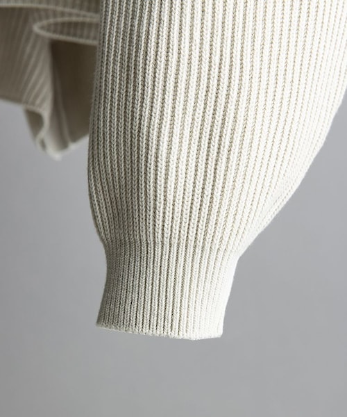 LIDNM(リドム)の「OVERSIZED 7G AZE KNIT(ニット/セーター・メンズ・ホワイト/ベージュ/ブラウン・M/L)」の19枚目の写真