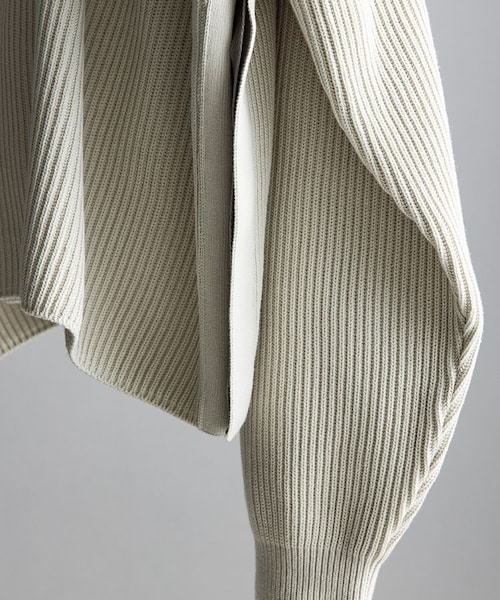 LIDNM(リドム)の「OVERSIZED 7G AZE KNIT(ニット/セーター・メンズ・ホワイト/ベージュ/ブラウン・M/L)」の20枚目の写真