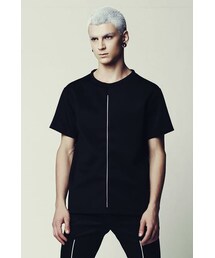 Eliran Nargassi | Black Tshirt with white stripe(Tシャツ/カットソー)