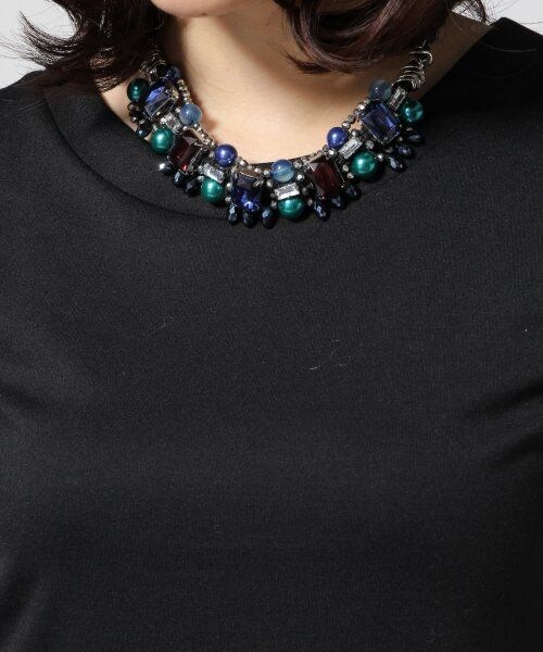 JEANASIS（ジーナシス）の「ペプラムカットセットアップ（ワンピース/ドレス・レディース・ブラック/チャコールグレー・FREE）」の5枚目の写真