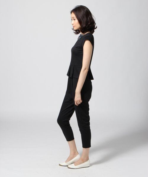 JEANASIS（ジーナシス）の「ペプラムカットセットアップ（ワンピース/ドレス・レディース・ブラック/チャコールグレー・FREE）」の3枚目の写真