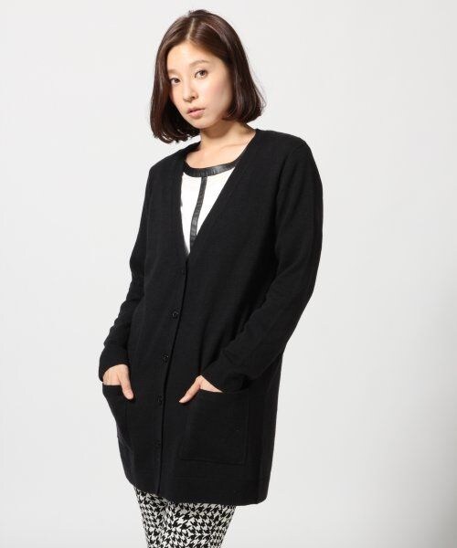 LEPSIM(レプシィム)の「12GミドルVカーデ(トップス・レディース・ブラック/トップグレー/カーキ/ダークネイビー・M/L)」の7枚目の写真