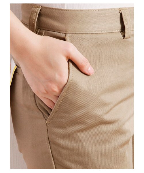 earth music&ecology（アースミュージックアンドエコロジー）の「Dickes×earthスリムチノパンツ（パンツ・レディース・ベージュ/ネイビー・25インチ/27インチ/29インチ）」の6枚目の写真