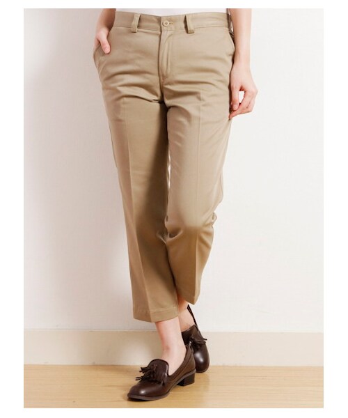 earth music&ecology（アースミュージックアンドエコロジー）の「Dickes×earthスリムチノパンツ（パンツ・レディース・ベージュ/ネイビー・25インチ/27インチ/29インチ）」の7枚目の写真