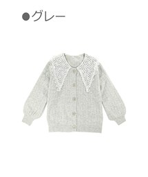 Bobon21 | BIGレース襟ガーリーニットカーディガン-全2色-(カーディガン/ボレロ)