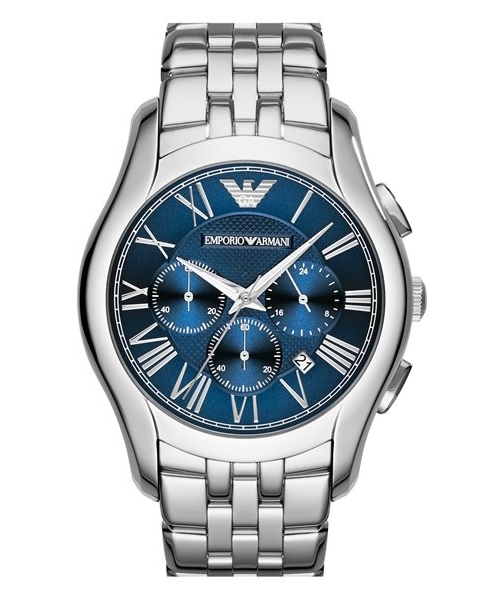 EMPORIO ARMANI（エンポリオアルマーニ）の「Emporio Armani Chronograph Bracelet Watch, 45mm（アナログ腕時計・Silver/ Blue）」の2枚目の写真