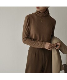 Lavish Gate | nh-knit-02088　タートルネックニット　ライトベージュ　モカ　ブラウン(ニット/セーター)