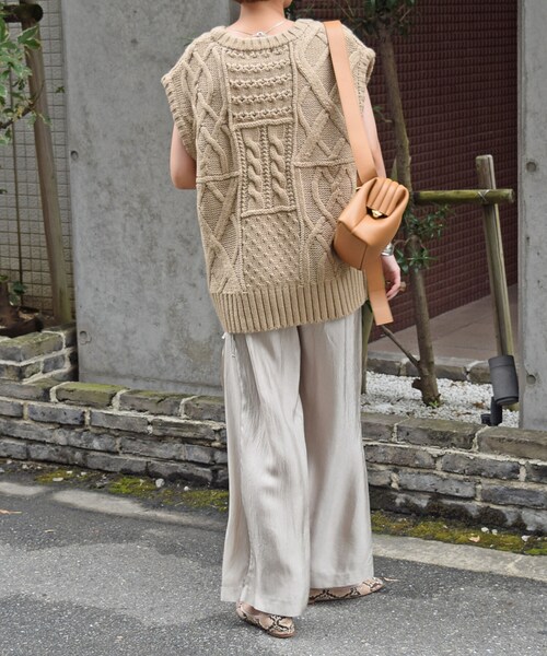 no brand（ノーブランド）の「ケーブルアランニットベスト（ベスト・レディース・その他）」の7枚目の写真