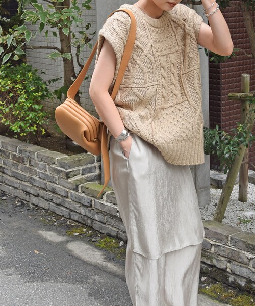 no brand（ノーブランド）の「ケーブルアランニットベスト（ベスト・レディース・その他）」の5枚目の写真