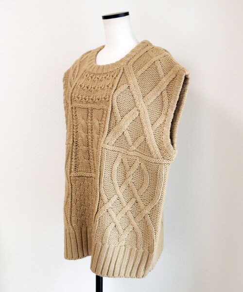 no brand（ノーブランド）の「ケーブルアランニットベスト（ベスト・レディース・その他）」の13枚目の写真