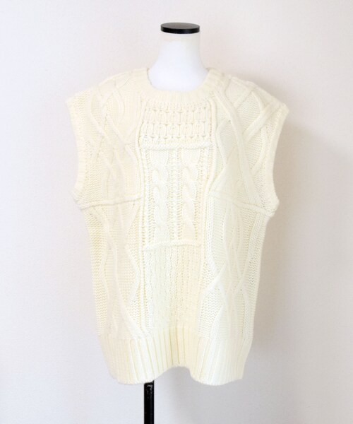 no brand（ノーブランド）の「ケーブルアランニットベスト（ベスト・レディース・その他）」の10枚目の写真