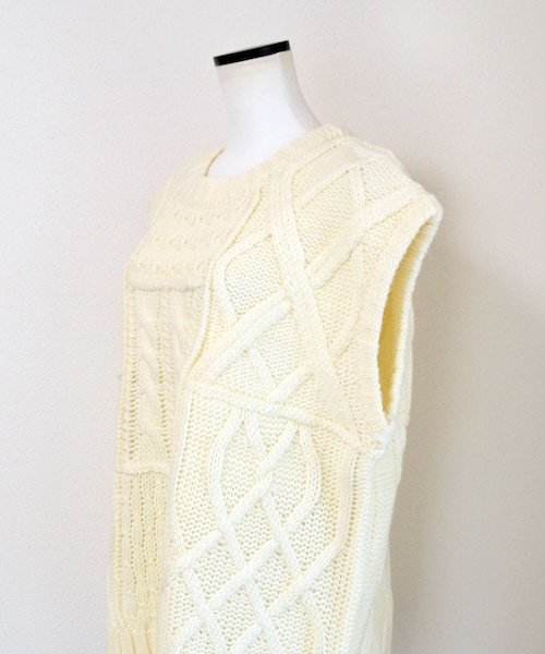 no brand（ノーブランド）の「ケーブルアランニットベスト（ベスト・レディース・その他）」の11枚目の写真