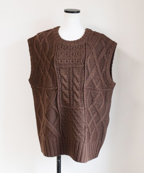 no brand（ノーブランド）の「ケーブルアランニットベスト（ベスト・レディース・その他）」の14枚目の写真