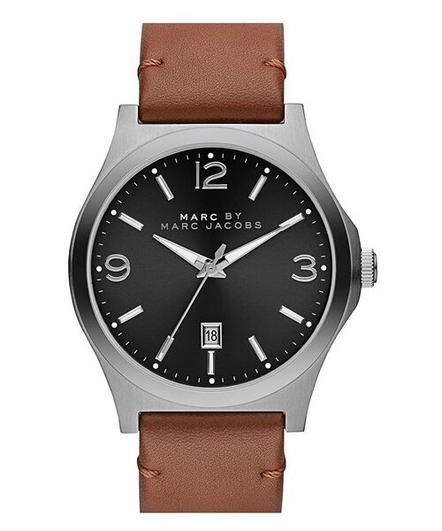 Marc by Marc Jacobs（マークバイマークジェイコブス）の「MARC BY MARC JACOBS 'Danny' Round Leather Strap Watch, 43mm（アナログ腕時計・Brown）」の4枚目の写真