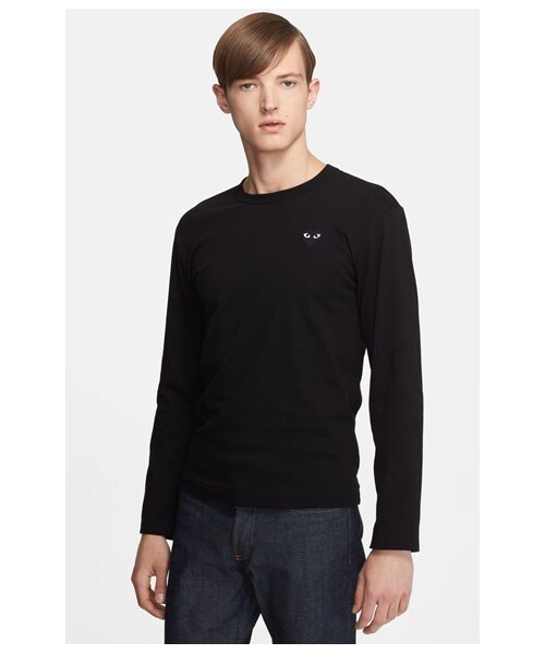 COMME des GARCONS(コムデギャルソン)の「Comme des Garçons 'Play' Long Sleeve Crewneck T-Shirt(Tシャツ/カットソー・Black・Regular X-Large/Regular Small/Regular Medium/Regular Large)」の1枚目の写真