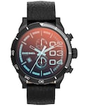 Diesel | DIESEL® 'Advanced' Round Chronograph Leather Strap Watch, 48mm(非智能手錶)