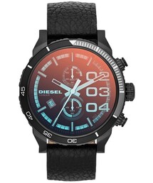 DIESEL | DIESEL® 'Advanced' Round Chronograph Leather Strap Watch, 48mm(アナログ腕時計)