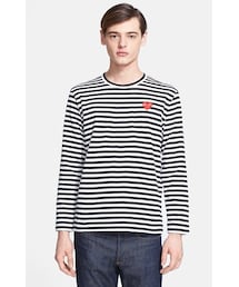 COMME des GARCONS | Comme des Garçons 'Play' Long Sleeve Stripe Crewneck T-Shirt(Tシャツ/カットソー)