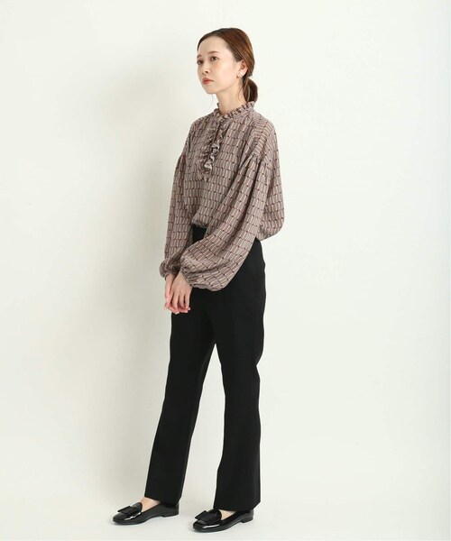 IENA LA BOUCLEイエナラブークル人気ジョーゼットケープフリルブラウス IENA LA BOUCLEイエナラブークル人気ジョーゼットケープフリル