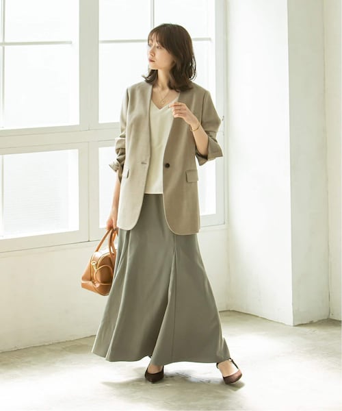 Noble（ノーブル）の「パネルソフトフレアースカート（スカート・ベージュ/36/在庫あり/38）」の7枚目の写真