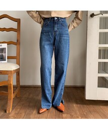 《予約販売》slit long jeans _nj0024
