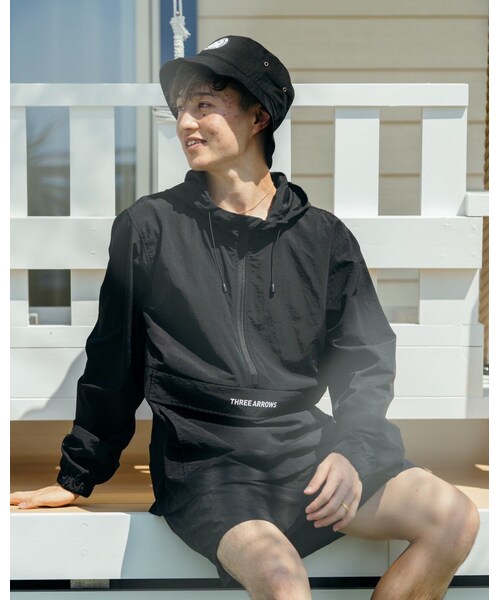 no brand（ノーブランド）の「ALOHA SURF ANORAK JKT (black