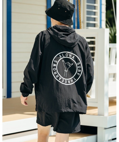 no brand（ノーブランド）の「ALOHA SURF ANORAK JKT (black