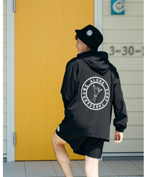 no brand（ノーブランド）の「ALOHA SURF ANORAK JKT (black