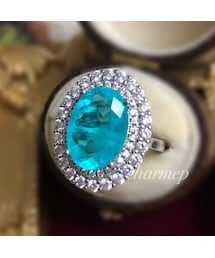 パライバトルマリンのフリーサイズリング パライバトルマリン リング pt900 指輪 パライバ 0.246ct ペア