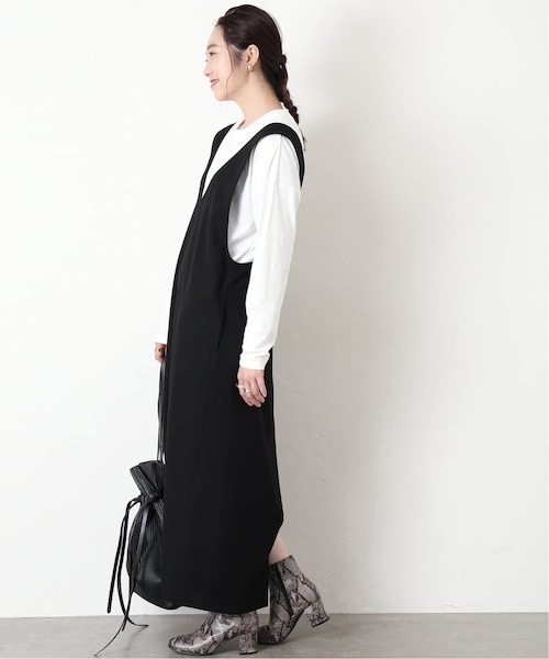 B.C STOCK（ベーセーストック）の「バッククロスジャンスカ◆（ワンピース/ドレス・ブラック/フリー/在庫あり）」の3枚目の写真