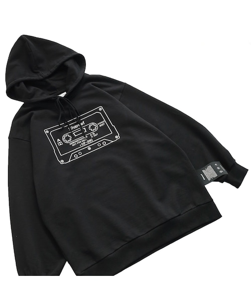 SHAREEF（シャリーフ）の「SHAREEF “CASSETTE TAPE” emb. BIG HOODIE(Black)（パーカー・メンズ・その他）」の8枚目の写真