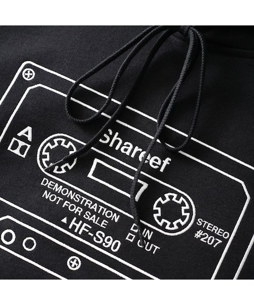 SHAREEF（シャリーフ）の「SHAREEF “CASSETTE TAPE” emb. BIG HOODIE(Black)（パーカー・メンズ・その他）」の3枚目の写真
