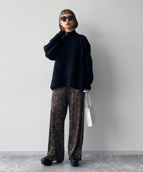 PAGEBOY（ページボーイ）の「【CORE】タペストリーパンツ（パンツ・レディース・ブラック/ブラウン・FREE）」の11枚目の写真