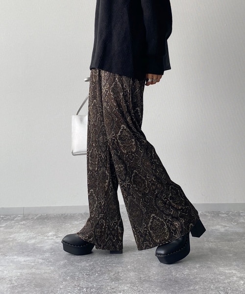 PAGEBOY（ページボーイ）の「【CORE】タペストリーパンツ（パンツ・レディース・ブラック/ブラウン・FREE）」の9枚目の写真