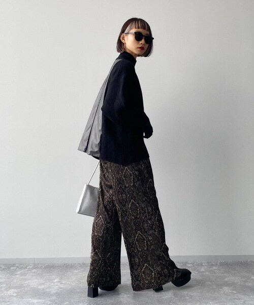 PAGEBOY（ページボーイ）の「【CORE】タペストリーパンツ（パンツ・レディース・ブラック/ブラウン・FREE）」の10枚目の写真