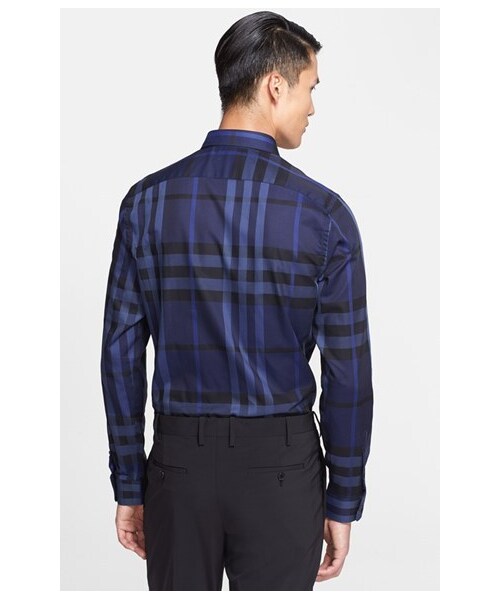 BURBERRY（バーバリー）の「Burberry London 'Treyforth' Plaid Shirt（シャツ/ブラウス・Beat Mens Grey/Navy・Regular Small/Regular Medium/Regular Large/Regular XX-Large/Regular X-Large）」の4枚目の写真