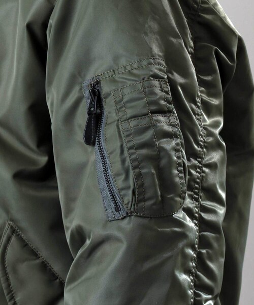 AVIREX（アヴィレックス）の「MA-1 コマーシャル ロゴ/MA-1 COMMERCIAL LOGO（ジャケット/アウター・メンズ・BLACK/SAGE・M, L, XL, XXL）」の9枚目の写真