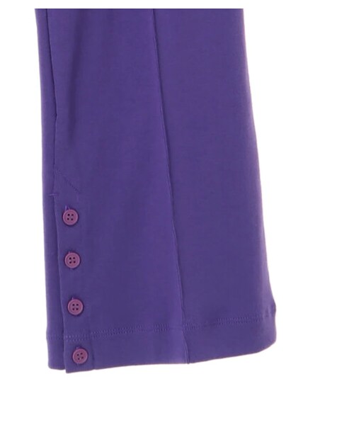 GARAGE OF GOOD CLOTHING（ガレージオブグッドクロージング）の「タック入りスリットパンツ（パンツ・ブラック/パープル・F）」の5枚目の写真