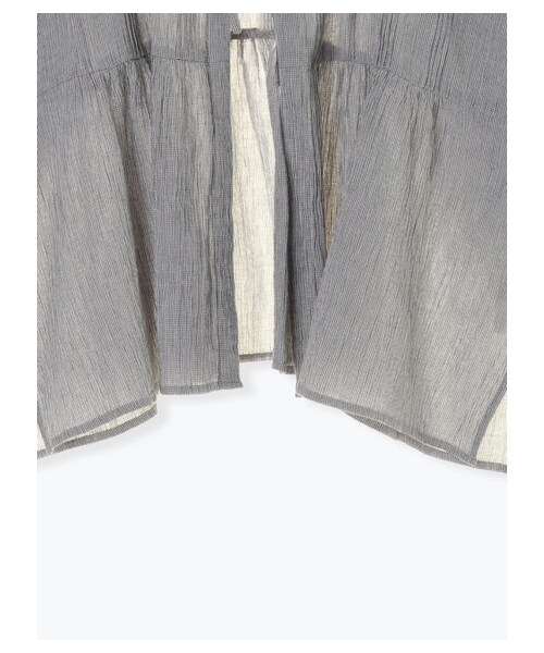 Samansa Mos2（サマンサ モスモス）の「綿ラミー千鳥柄ピンタックブラウス（トップス・ブラック/ネイビー/ラベンダー・F）」の5枚目の写真